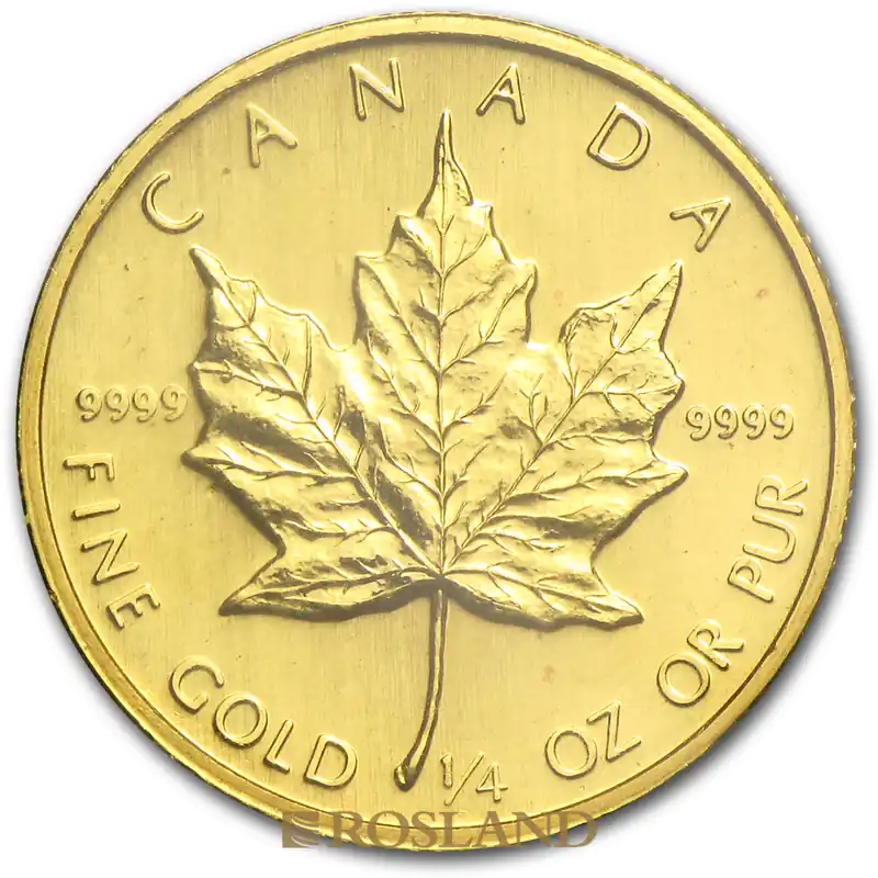 Geld-Zurück-Garantie 1/4 Unze Goldmünze Kanada Maple Leaf 1983