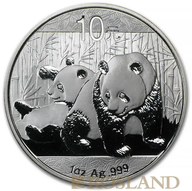 1 Unze Silbermünze China Panda 2010 Limited Edition