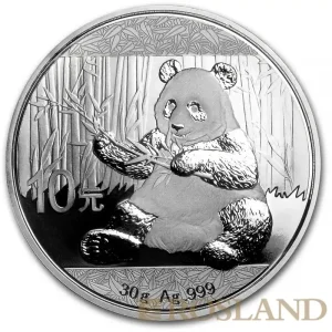 30 Gramm Silbermünze China Panda 2017 Kracherpreis