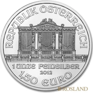 Exklusiv 1 Unze Silbermünze Wiener Philharmoniker 2012