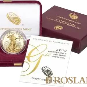 1 Unze Goldmünze American Eagle 2019 PP (Box, Zertifikat) Neuheit