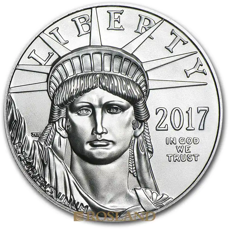 Bestseller 1 Unze Platinmünze American Eagle 2017