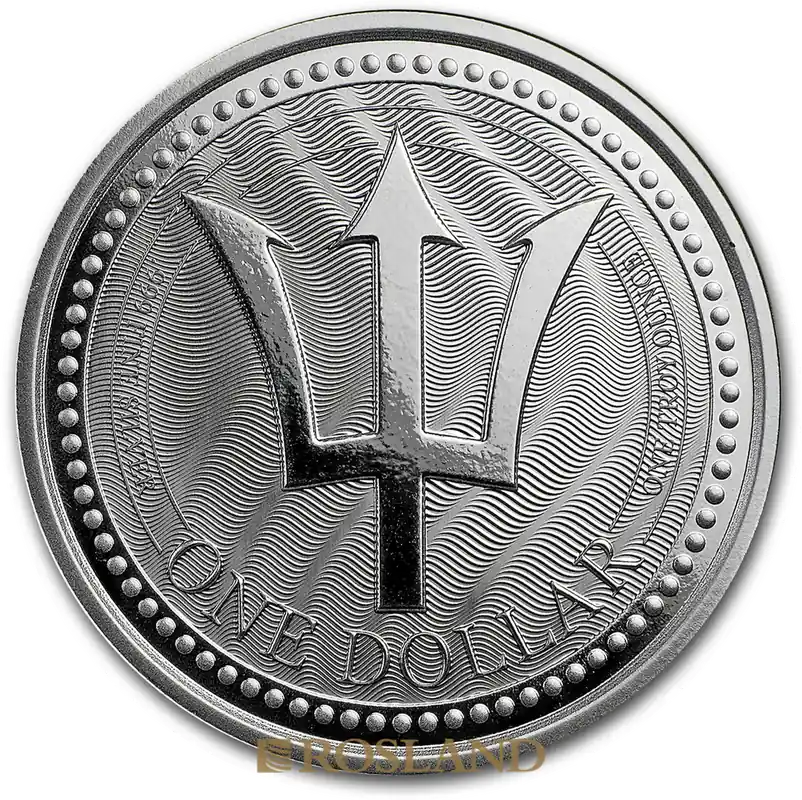 Premium 1 Unze Silbermünze Barbados Dreizack 2017