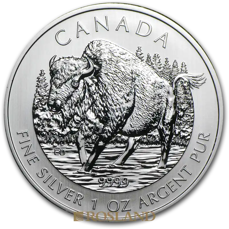 Direkt Vom Hersteller 1 Unze Silbermünze Wildlife Bison 2013