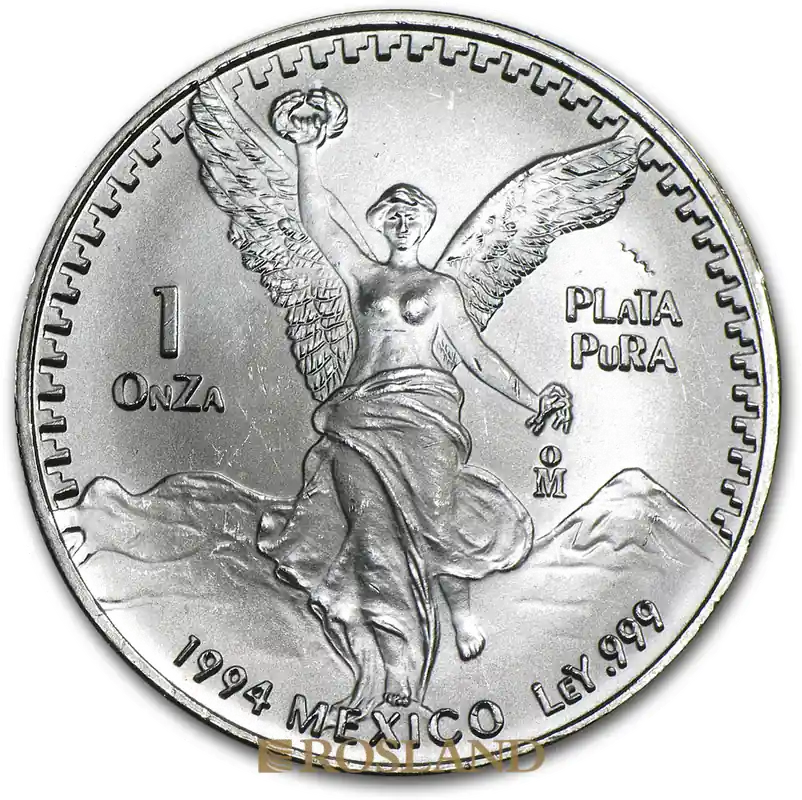 1 Unze Silbermünze Mexican Libertad 1994 Begrenztes Angebot