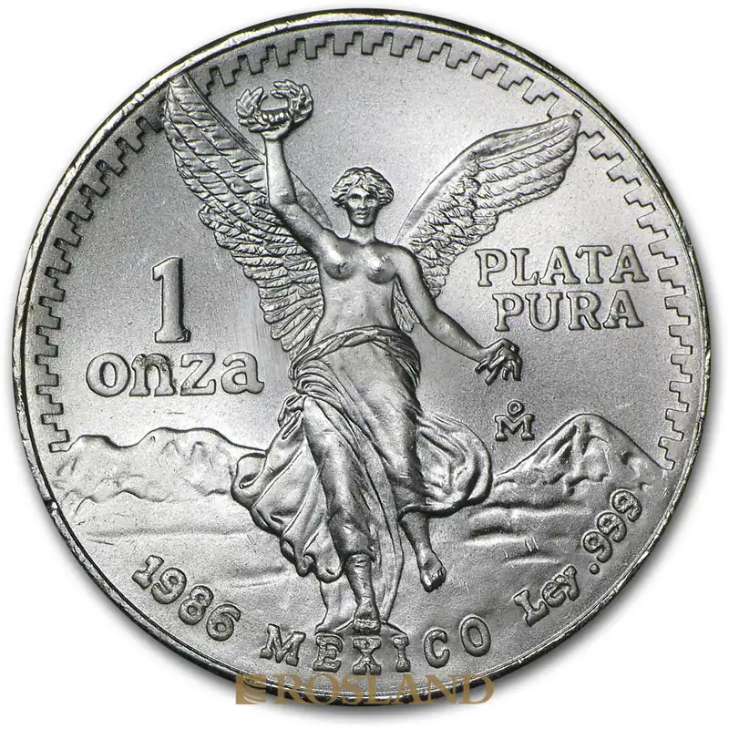 1 Unze Silbermünze Mexican Libertad 1986 Direktkauf