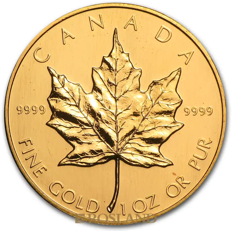 1 Unze Goldmünze Kanada Maple Leaf 1988 Neu
