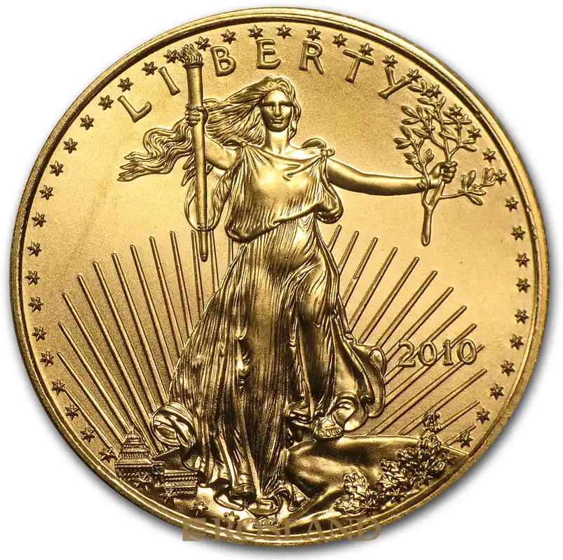 1/2 Unze Goldmünze American Eagle 2010 Geprüft