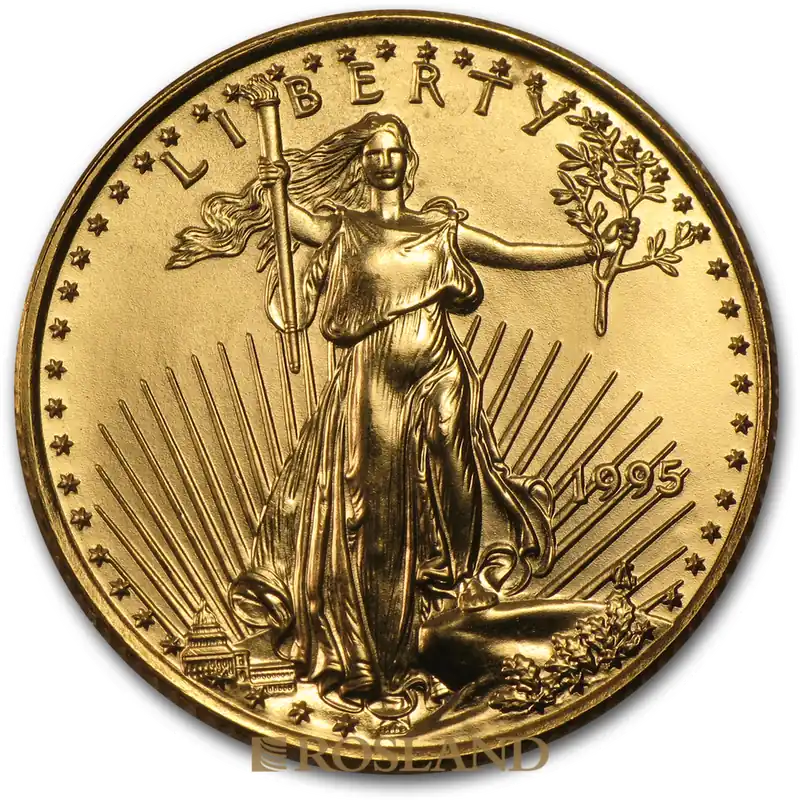 1/4 Unze Goldmünze American Eagle 1995 Zertifiziert