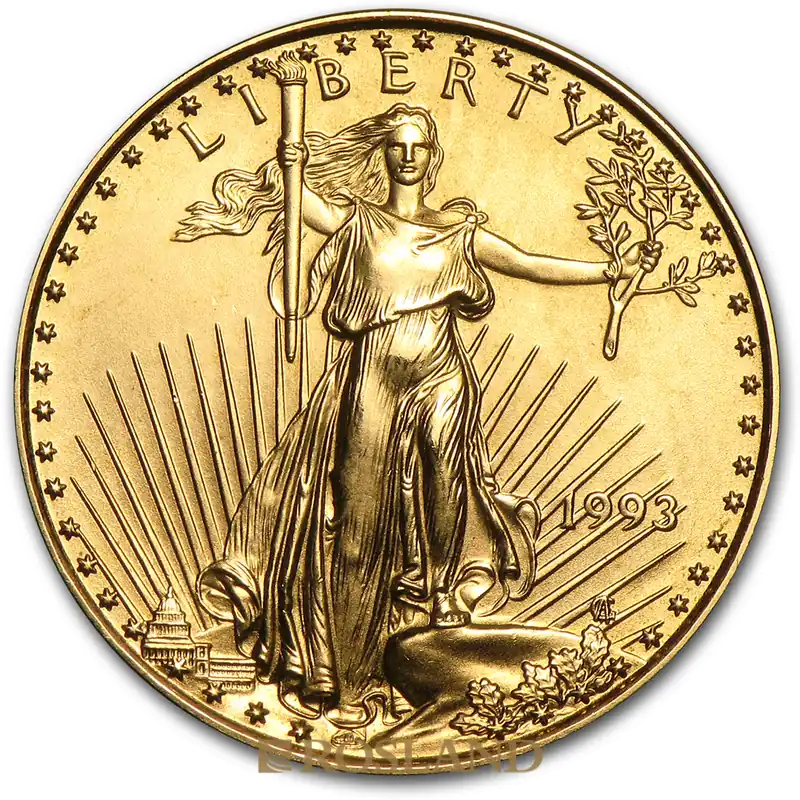 1/4 Unze Goldmünze American Eagle 1993 Super-Preis