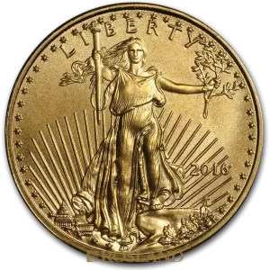 1/10 Unze Goldmünze American Eagle 2016 Begrenztes Angebot