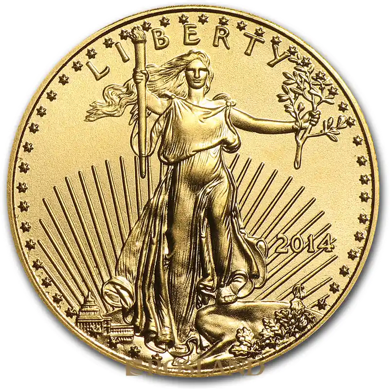 1/10 Unze Goldmünze American Eagle 2014 Highlight