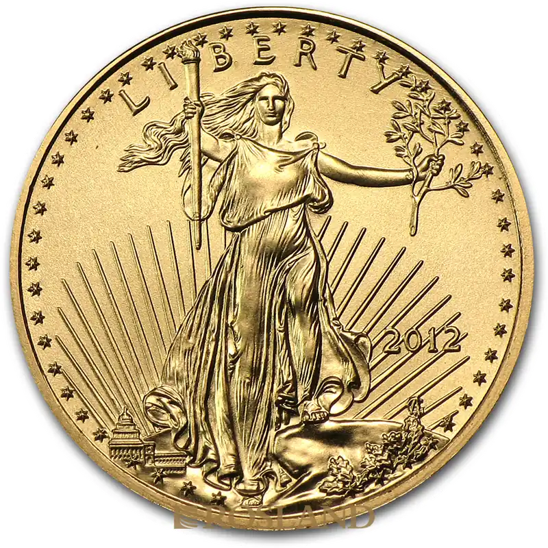 1/10 Unze Goldmünze American Eagle 2012 Original