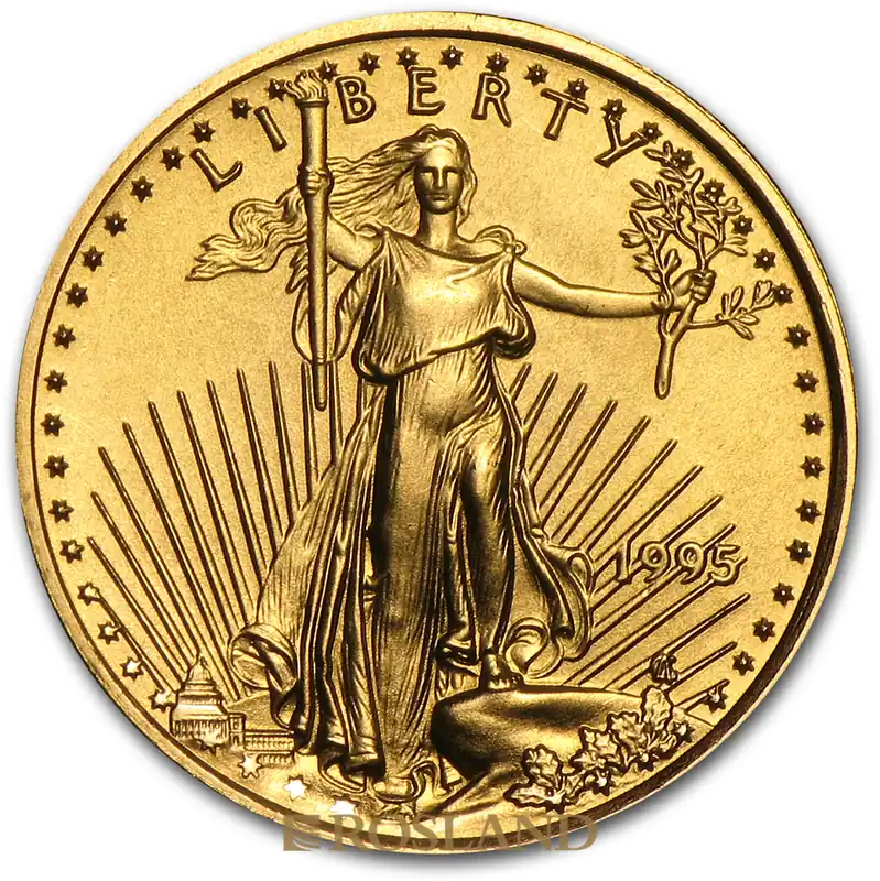 1/10 Unze Goldmünze American Eagle 1995 Zertifiziert