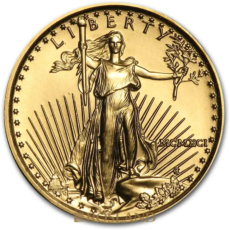1/10 Unze Goldmünze American Eagle 1991 (MCMXCI) Super-Preis