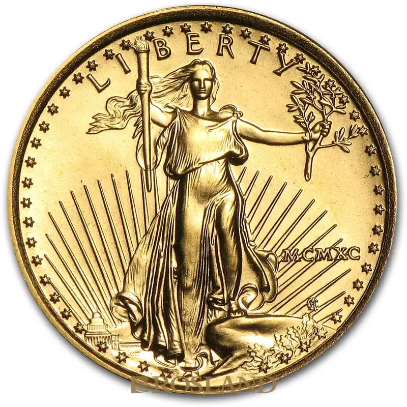 1/10 Unze Goldmünze American Eagle 1990 (MCMXC) Schnäppchen