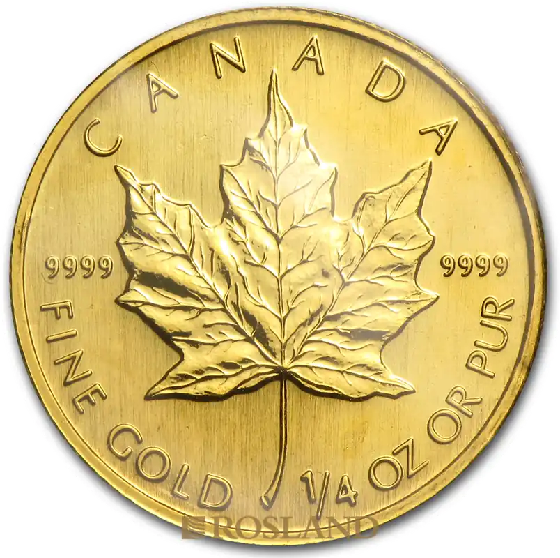 Geld-Zurück-Garantie 1/4 Unze Goldmünze Kanada Maple Leaf 1998