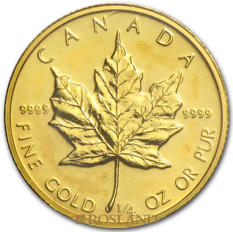 Sichere Zahlung 1/4 Unze Goldmünze Kanada Maple Leaf 1986