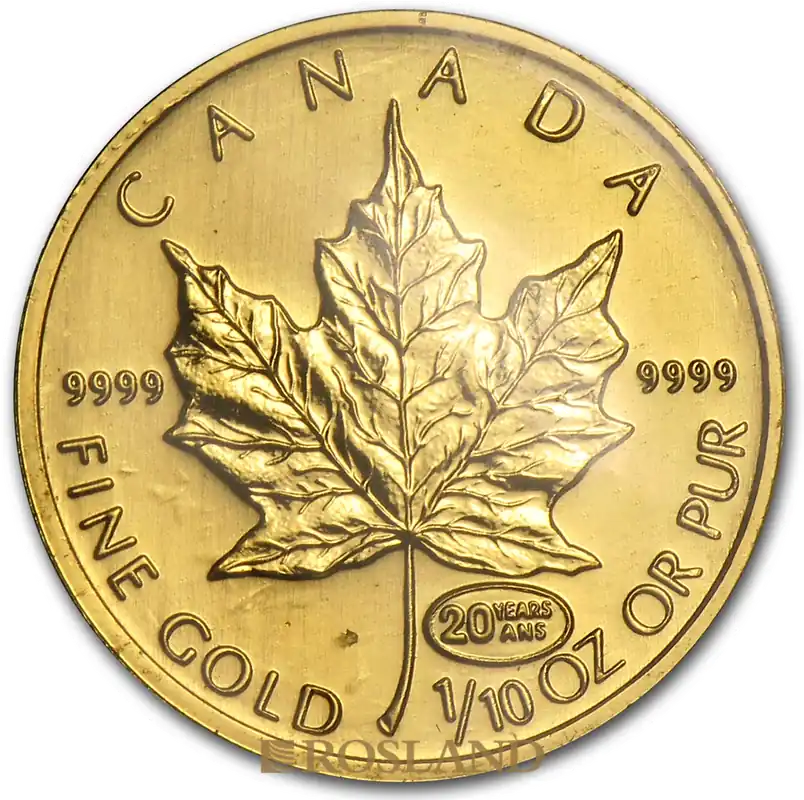 Direkt Vom Hersteller 1/10 Unze Goldmünze Kanada Maple Leaf 1999