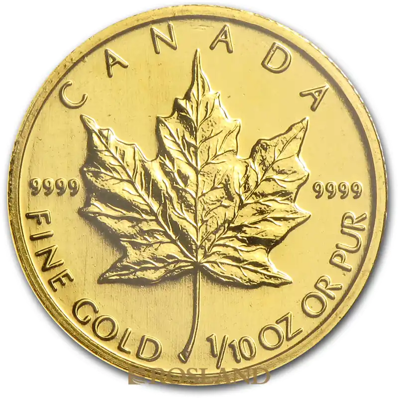 1/10 Unze Goldmünze Kanada Maple Leaf 1998 Versand Am Gleichen Tag