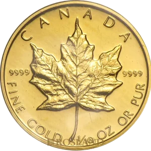 1/10 Unze Goldmünze Kanada Maple Leaf 1989 Kostenloser Versand