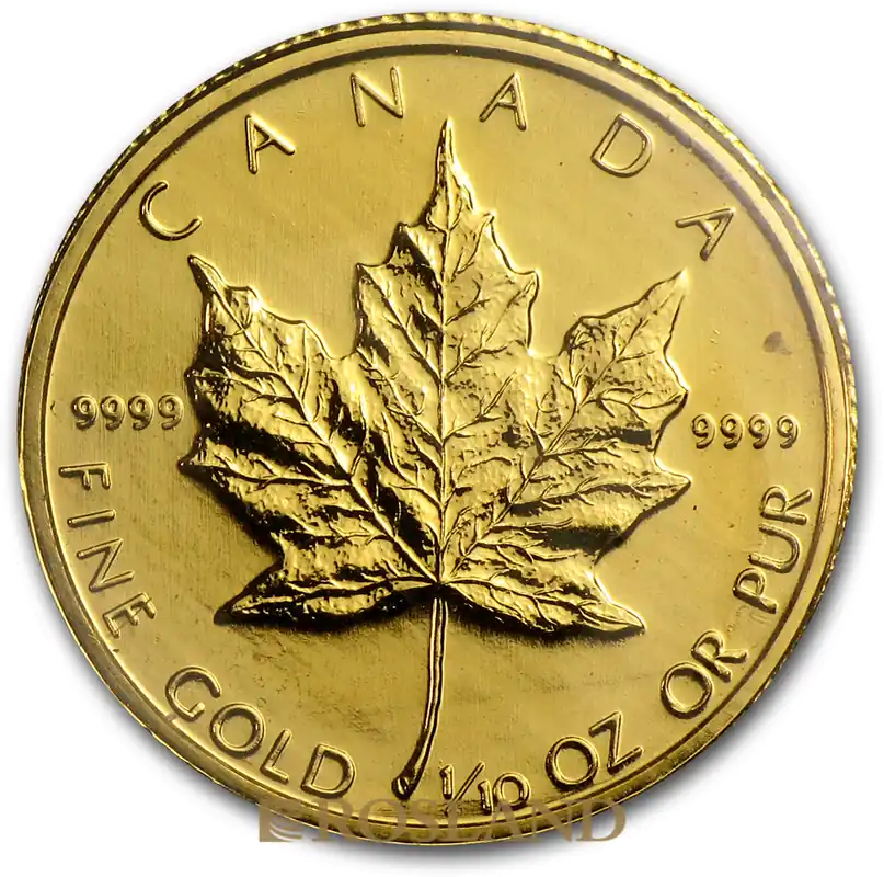 1/10 Unze Goldmünze Kanada Maple Leaf 1983 Sichere Zahlung