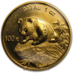 1 Unze Goldmünze China Panda 1999 (Großer Jahrgang) Neu