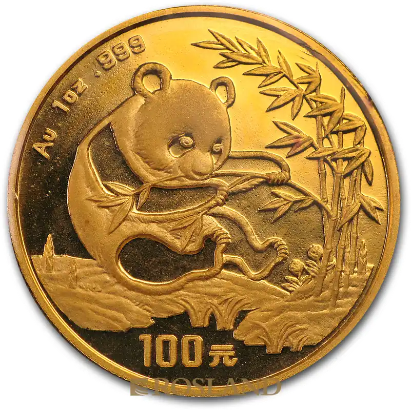 Original 1 Unze Goldmünze China Panda 1994 (Großer Jahrgang)