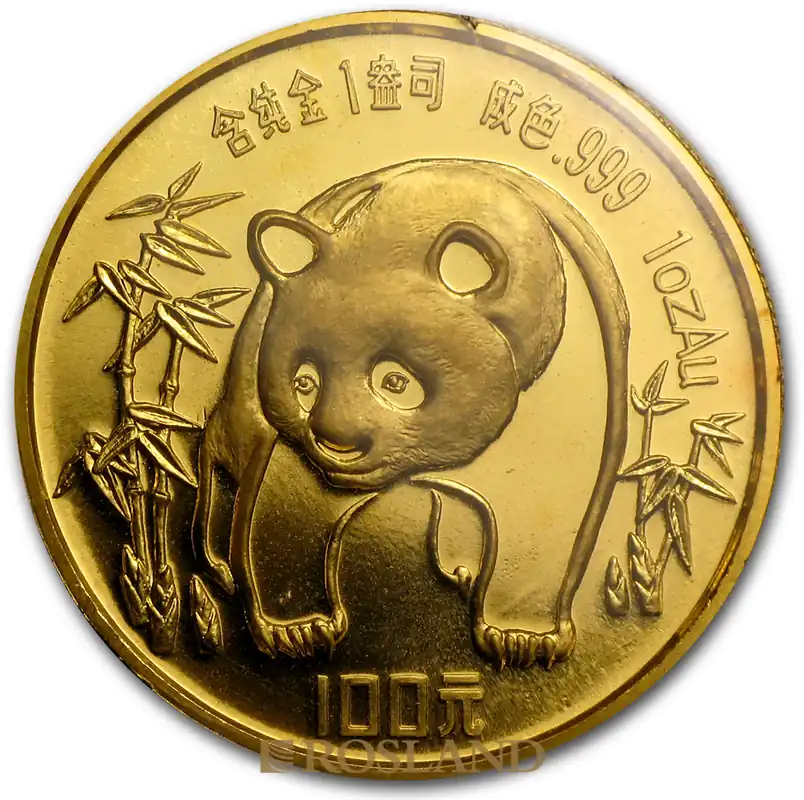 1 Unze Goldmünze China Panda 1986 Direkt Vom Hersteller