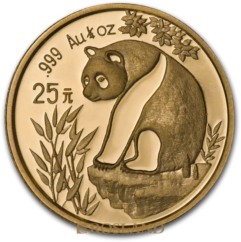 1/4 Unze Goldmünze China Panda 1993 (Großer Jahrgang) Angebot