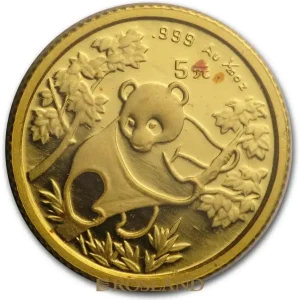 Saisonangebot 1/20 Unze Goldmünze China Panda 1992