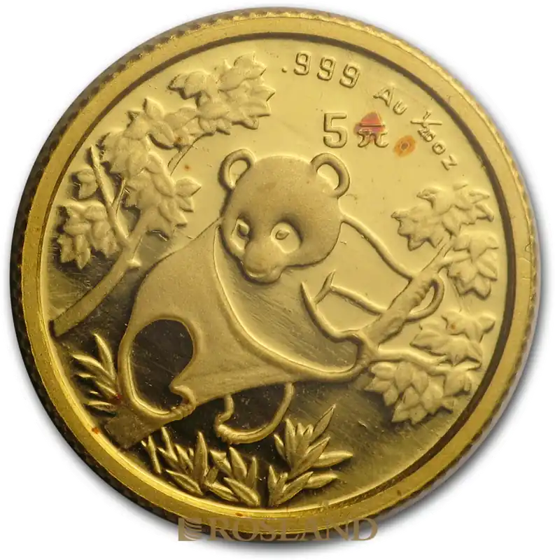 Saisonangebot 1/20 Unze Goldmünze China Panda 1992