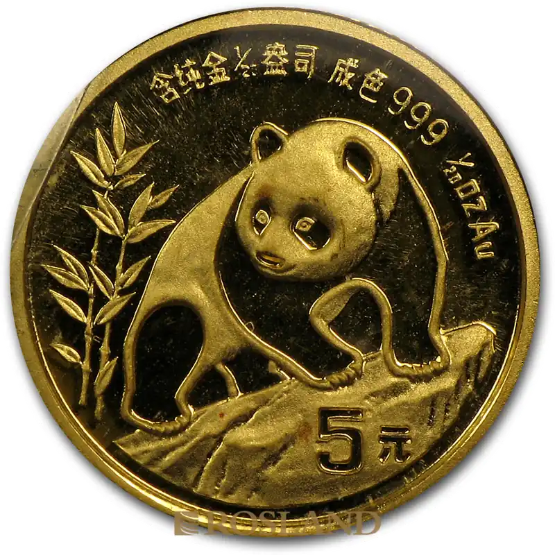 1/20 Unze Goldmünze China Panda 1990 Meistverkauft