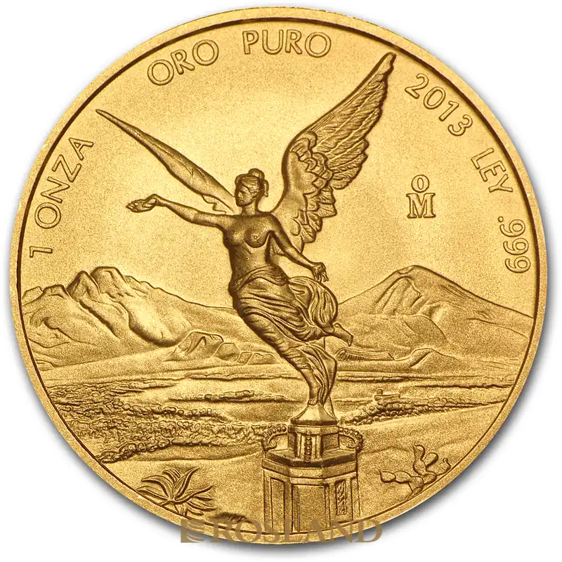 Geprüft 1 Unze Goldmünze Mexican Libertad 2013