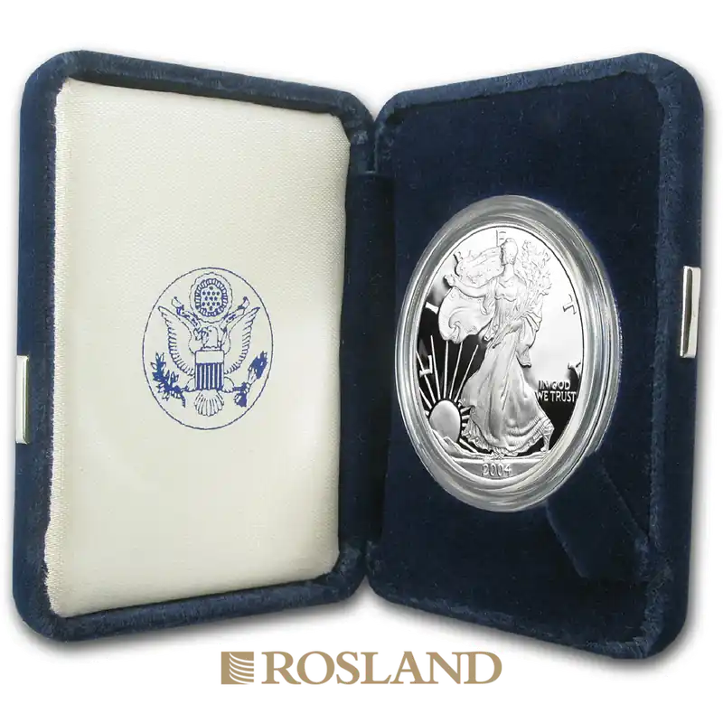 1 Unze Silbermünze American Eagle 2004 (W) PP (Box, Zertifikat) Premium