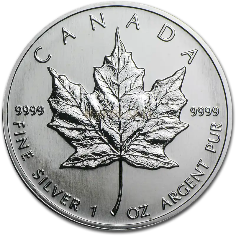 1 Unze Silbermünze Kanada Maple Leaf 1991 Weltweiter Versand