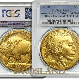 1 Unze Goldmünze American Buffalo 2018 Black Diamond PCGS MS-70 (FS) Großhandel