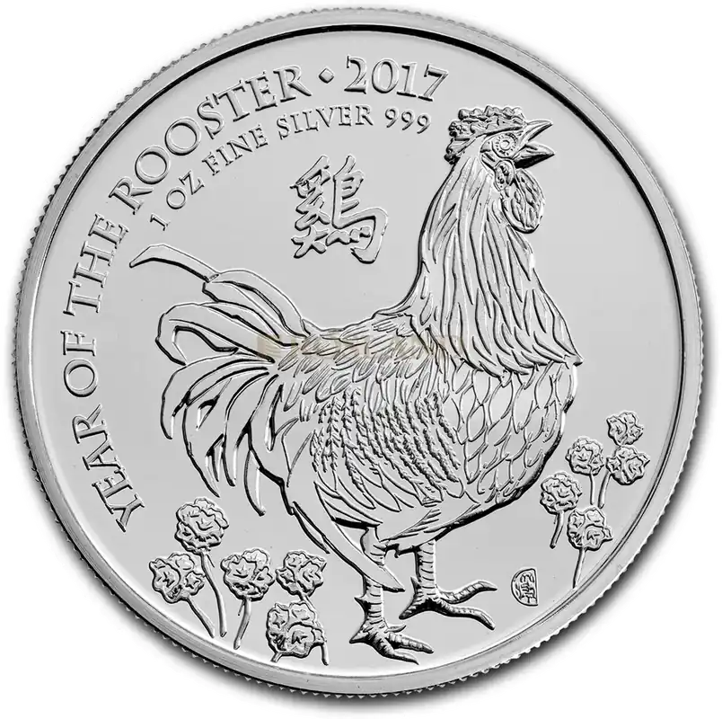 1 Unze Silbermünze Great Britain Jahr des Hahnes 2017 Mega-Angebot