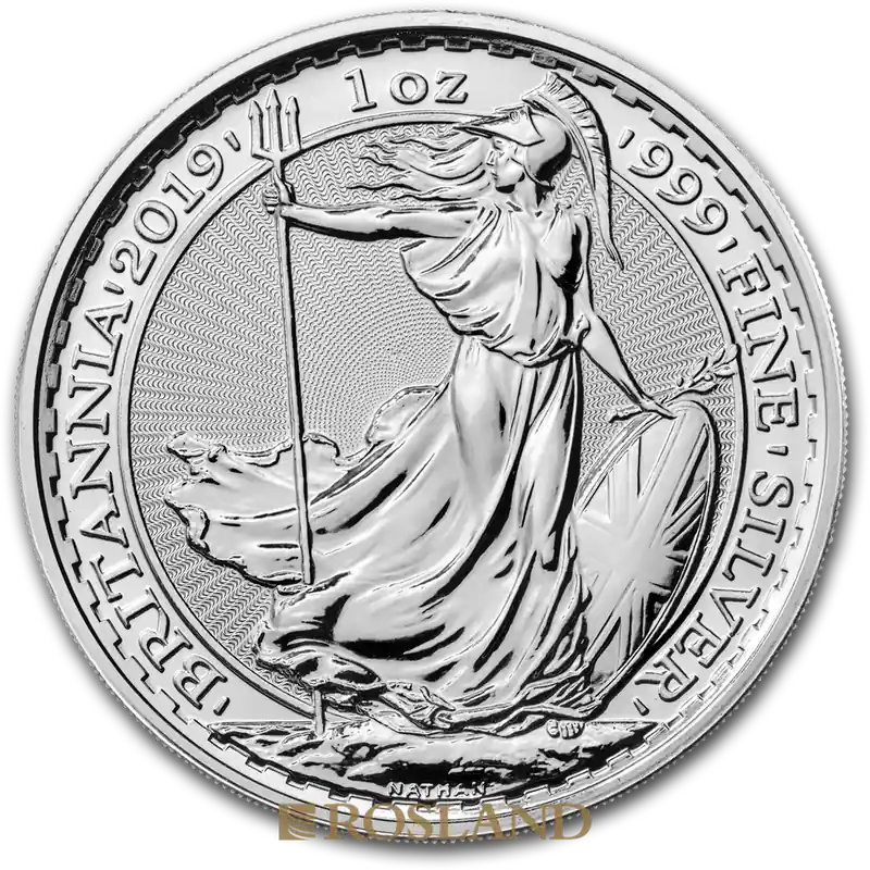 Preisreduziert 1 Unze Silbermünze Britannia 2019