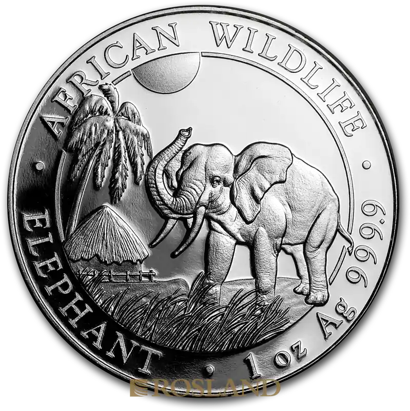 1 Unze Silbermünze Somalia Elefant 2017 Top-Qualität