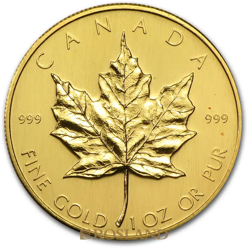 Top-Preis 1 Unze Goldmünze Kanada Maple Leaf 1980