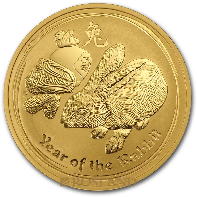 1 Unze Goldmünze Lunar 2 Hase 2011 Nur Für Kurze Zeit