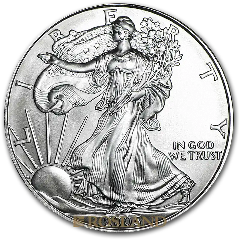 1 Unze Silbermünze American Eagle 2005 Jetzt Kaufen