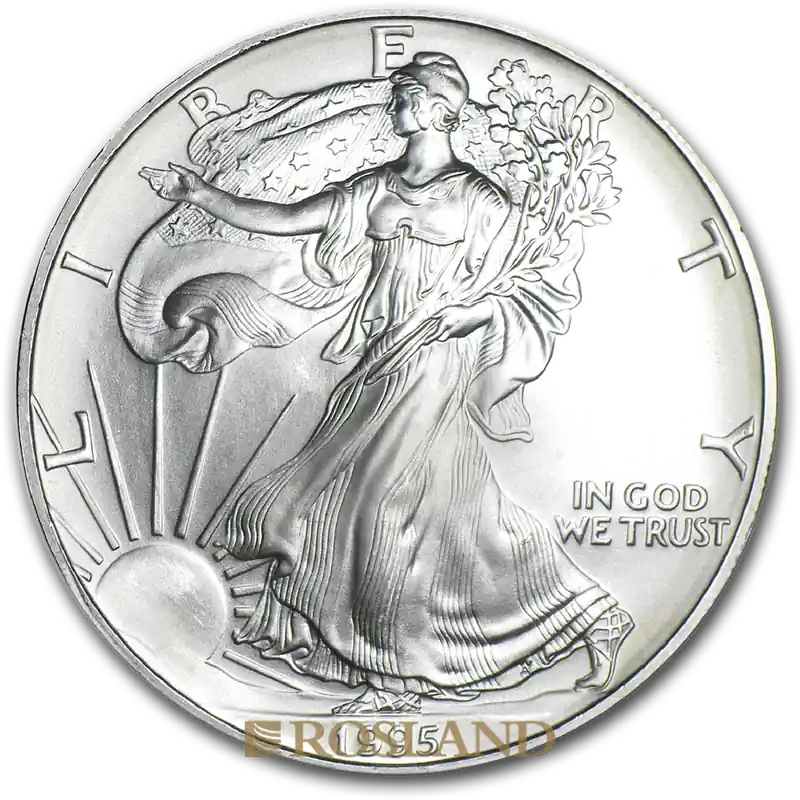 1 Unze Silbermünze American Eagle 1995 Original