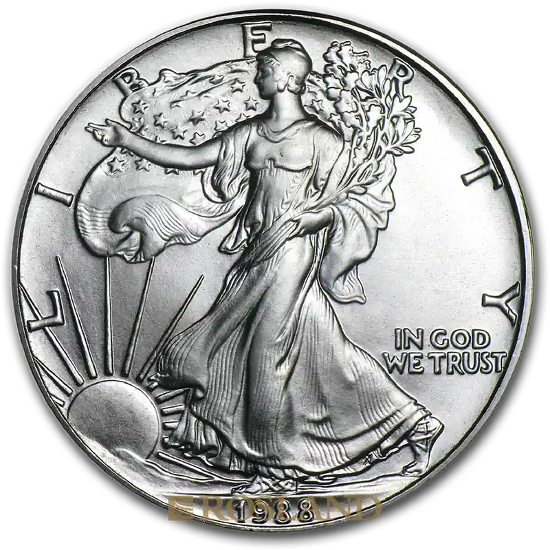 1 Unze Silbermünze American Eagle 1988 Preisreduziert