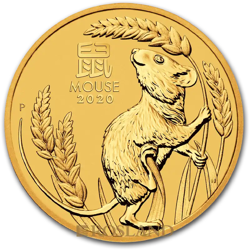 Sichere Zahlung 1 Unze Goldmünze Lunar 3 Maus 2020