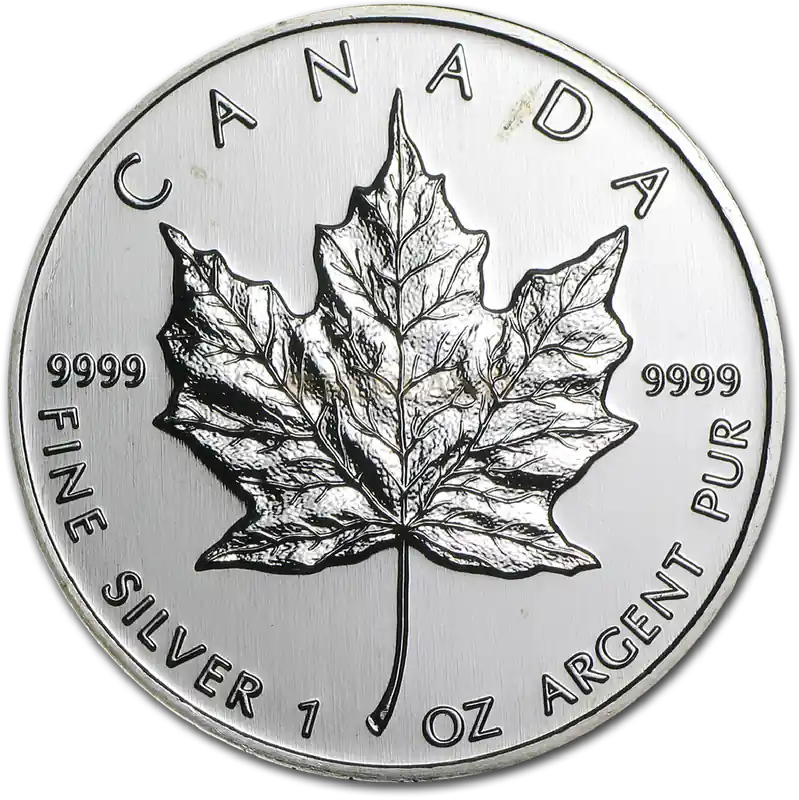 Günstig 1 Unze Silbermünze Kanada Maple Leaf 1999