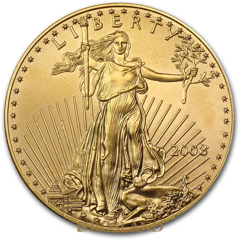 1 Unze Goldmünze American Eagle 2008 Im Trend