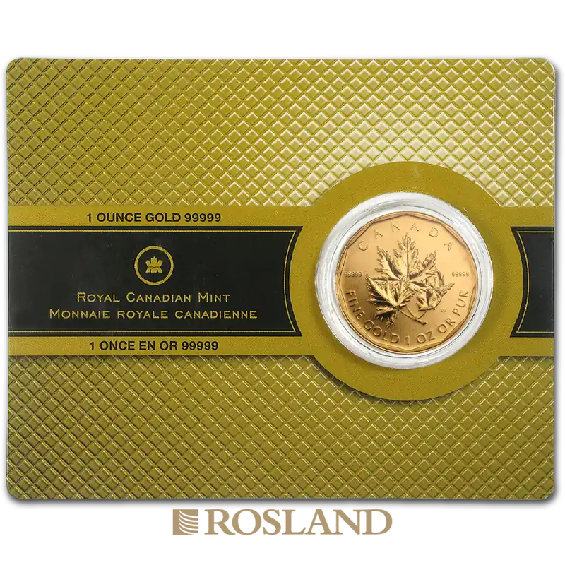 1 Unze Goldmünze Kanada Super Maple Leaf 2007 (5x9 Gold, Blister) Expressversand