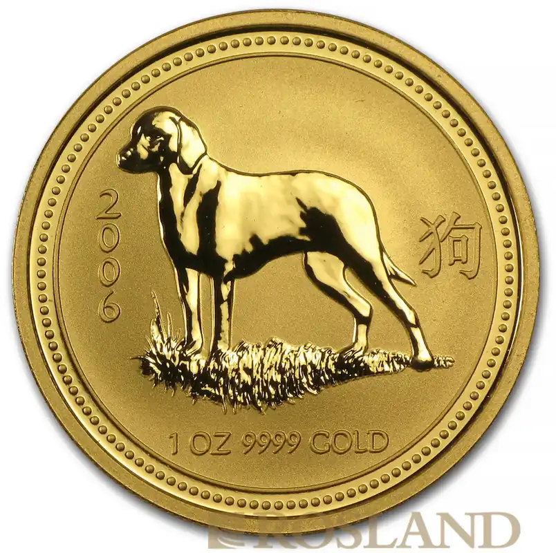 1 Unze Goldmünze Australien Lunar 1 Hund 2006 Preis Gesenkt